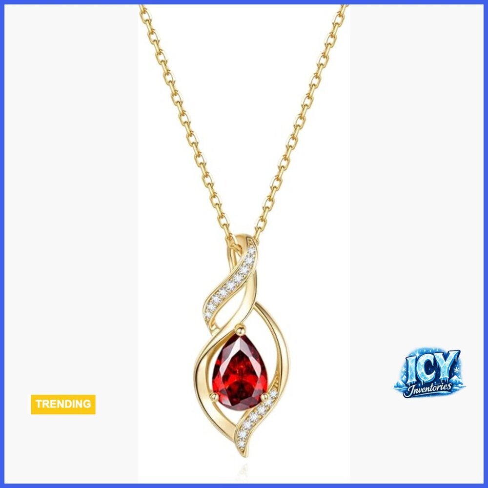 Sterling Silver Teardrop Pendant Necklace with Lobster Clasp
